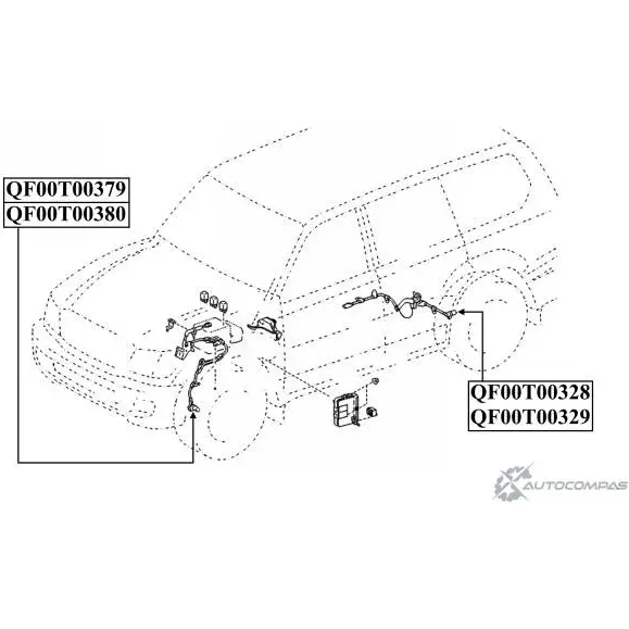 Импульсный датчик abs спереди слева QUATTRO FRENI 1233223426 QF00T00380 7T 71J7