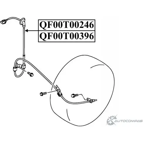 Импульсный датчик abs спереди справа QUATTRO FRENI 1233223482 QF00T00396 21 PLZ