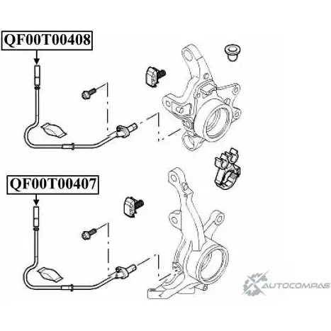 Импульсный датчик abs спереди QUATTRO FRENI Q AK381 QF00T00407 1233223516