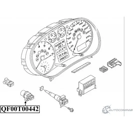 Датчик скорости QUATTRO FRENI A4O4 SL QF00T00442 1233223790 - Изображение 1