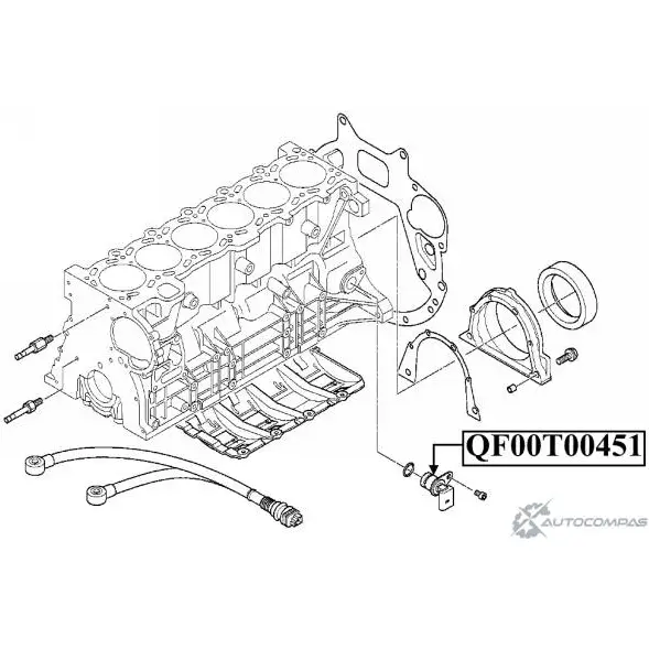 Датчик положения коленвала QUATTRO FRENI 1233223850 QF00T00451 RC 14PQJ - Изображение 1