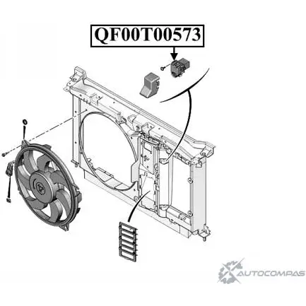 Блок резистор управления вентилятором охлаждения двигателя QUATTRO FRENI TG EI5 QF00T00573 1233224674 изображение 0
