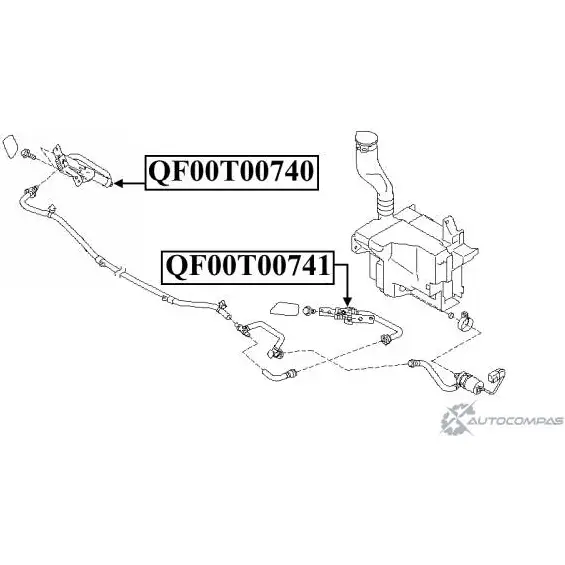 Форсунка омывателя фары QUATTRO FRENI QF00T00741 1422487682 KJ13 C2 изображение 0