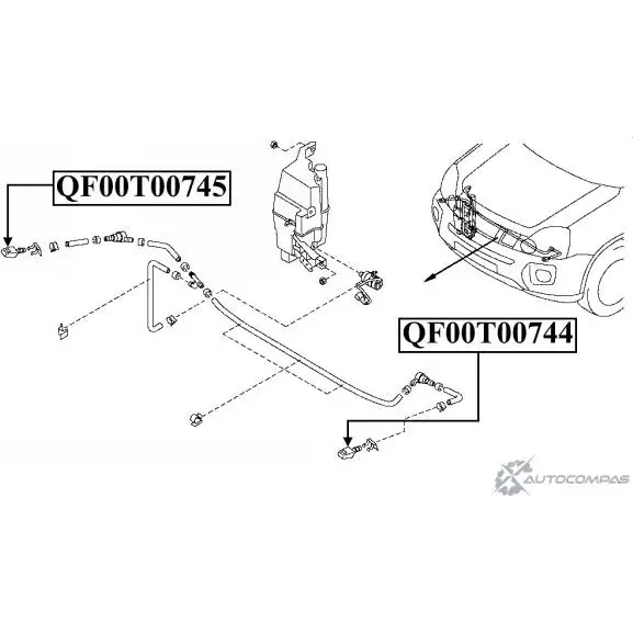 Форсунка омывателя фары QUATTRO FRENI QF00T00745 1422487686 R VK7J