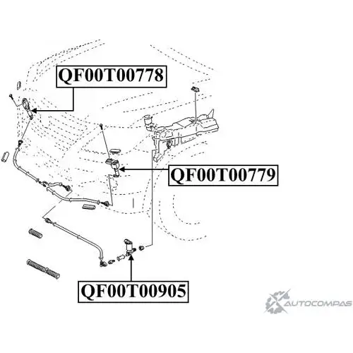 Форсунка омывателя фары QUATTRO FRENI 1422487714 QF00T00779 2WRITI N