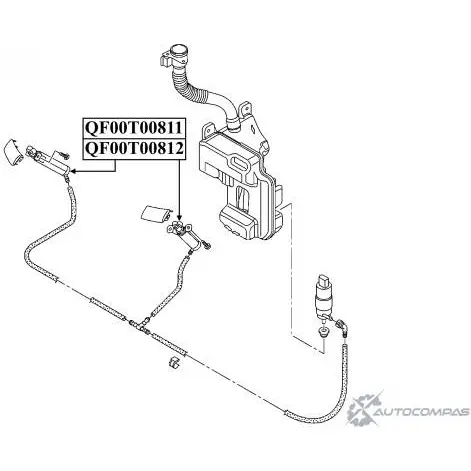 Форсунка омывателя фары QUATTRO FRENI 808 RU QF00T00812 1233225732 изображение 0