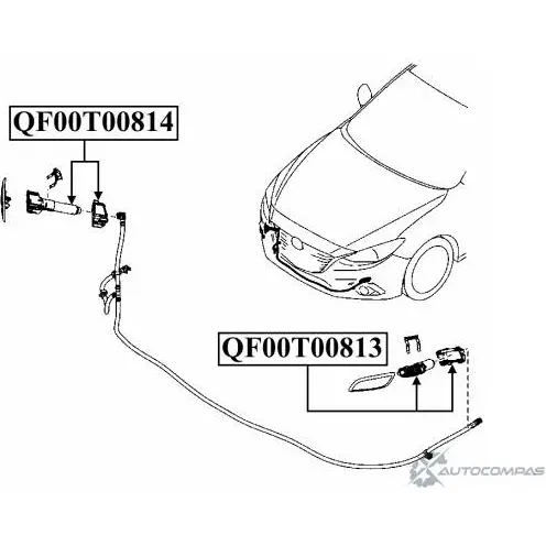 Форсунка омывателя фары QUATTRO FRENI QF00T00814 1422487736 OJYPG 6 изображение 0