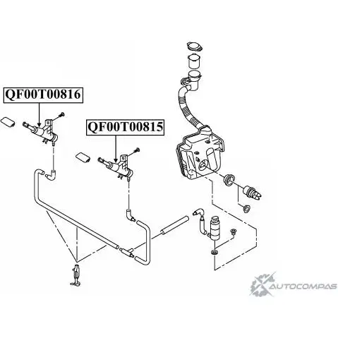 Форсунка омывателя фары QUATTRO FRENI 1233225736 QF00T00815 3V4E JYT изображение 0