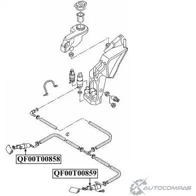 Форсунка омывателя фары справа QUATTRO FRENI FTQ 7G1 QF00T00858 1233225832