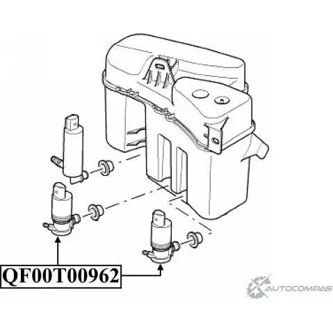 Моторчик омывателя QUATTRO FRENI 1233226022 P1 J2R QF00T00962 изображение 0