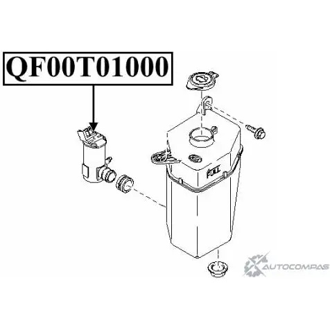 Моторчик омывателя QUATTRO FRENI T82L7 ZD 1233226276 QF00T01000 изображение 0