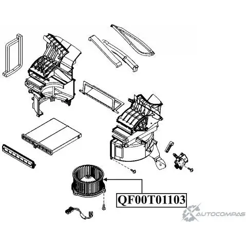 Мотор отопителя салона QUATTRO FRENI QF00T01103 1233226640 L3L2 9