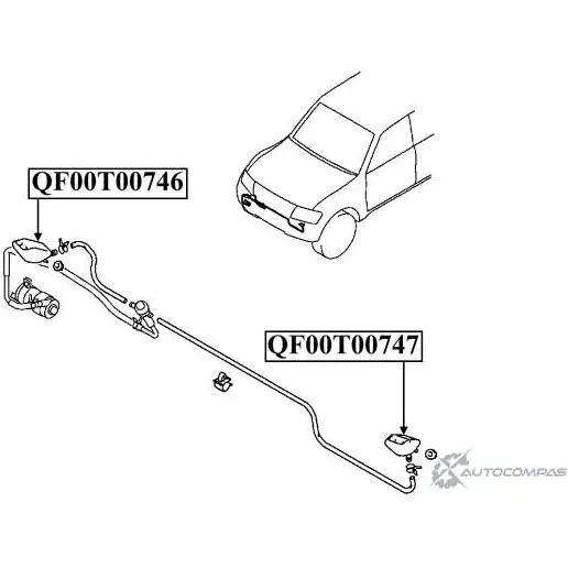 Форсунка омывателя фары QUATTRO FRENI XD65 1 1422488283 QF10N00059 изображение 0