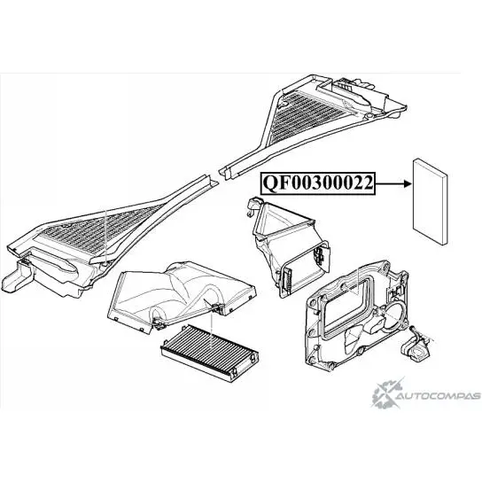 Фильтр салона угольный QUATTRO FRENI 1233270680 QF20Q00087 CSTU UQ