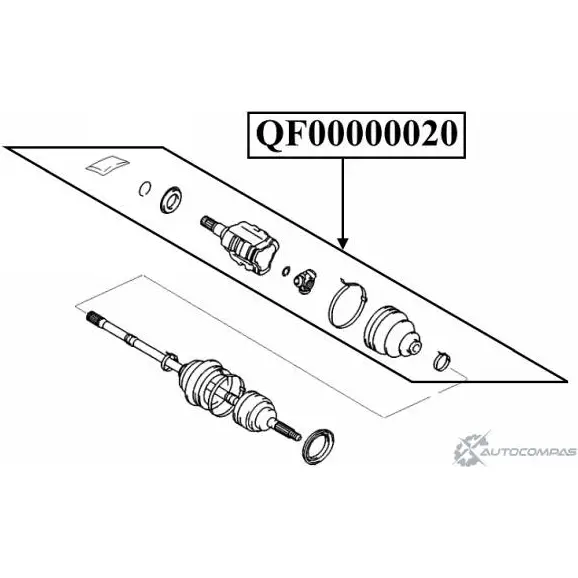 Шрус внутренний левый 30x35x23 спереди QUATTRO FRENI QF21C00068 XDAK 0 1233271078 изображение 0