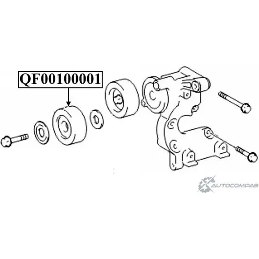 Ролик натяжителя приводного ремня QUATTRO FRENI 1233276458 QF31P00009 K4 3IT