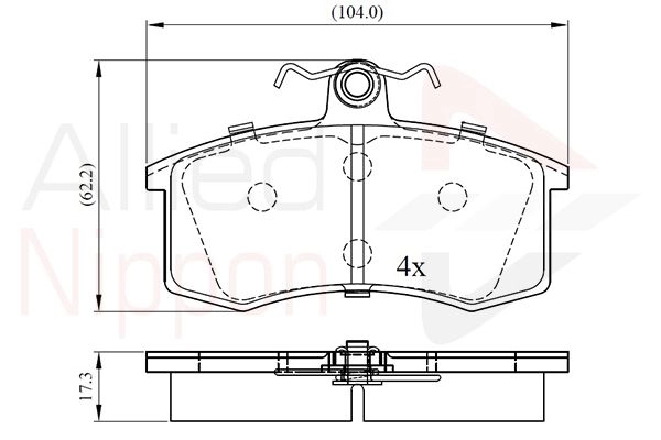 Тормозные колодки дисковые, комплект COMLINE V B6049 ADB0173 1439892706 изображение 0