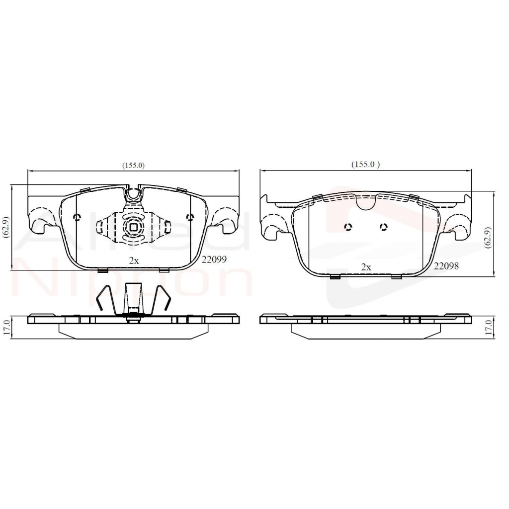 Тормозные колодки дисковые, комплект COMLINE U6E6YN 22098; 22099 1194336242 ADB02374 изображение 0