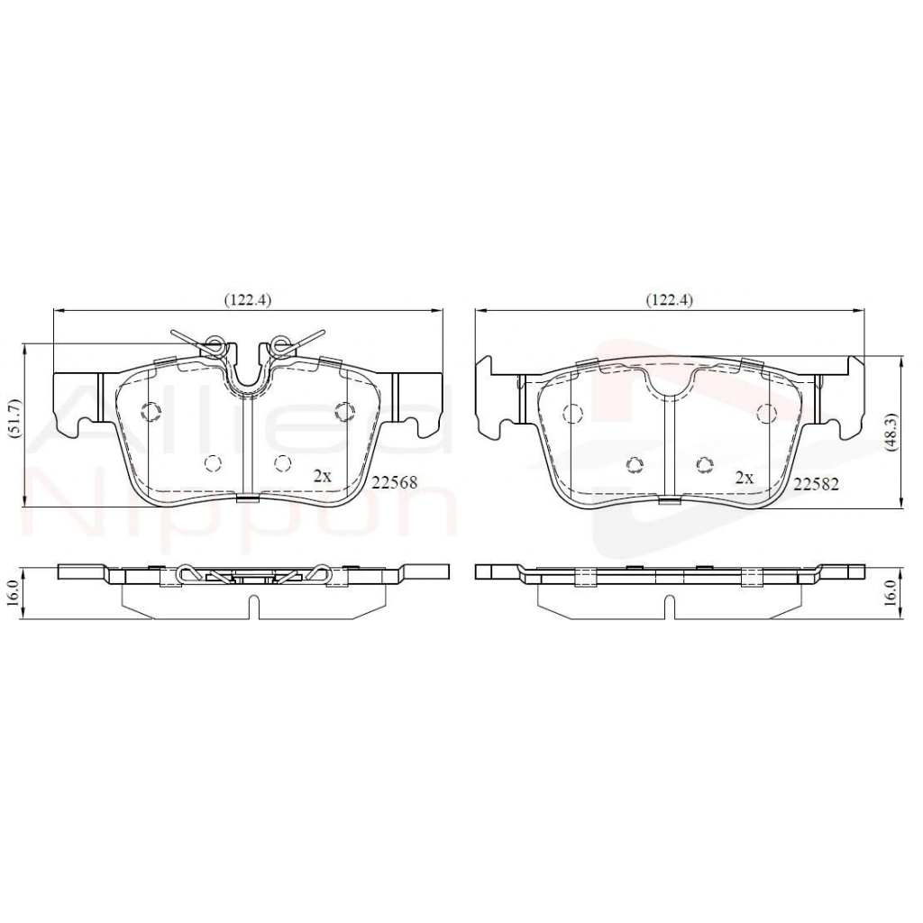 Тормозные колодки дисковые, комплект COMLINE 22568; 22582 LZXWZW ADB02375 1194336243 изображение 0