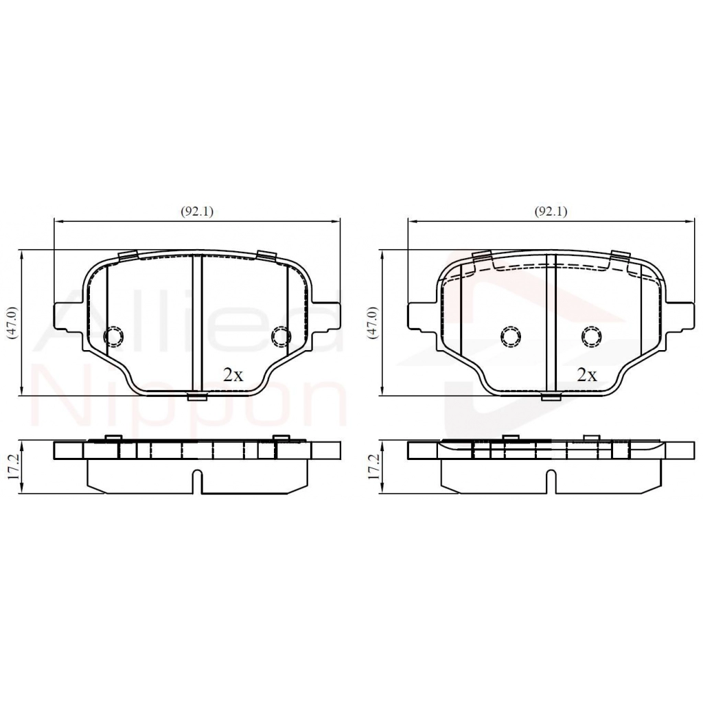 Тормозные колодки дисковые, комплект COMLINE 5J ME2 ADB02453 1439892716 изображение 0