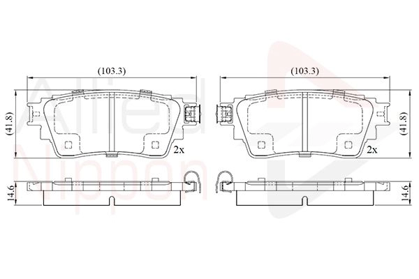 Тормозные колодки дисковые, комплект COMLINE 1439892723 Z56M L ADB02487