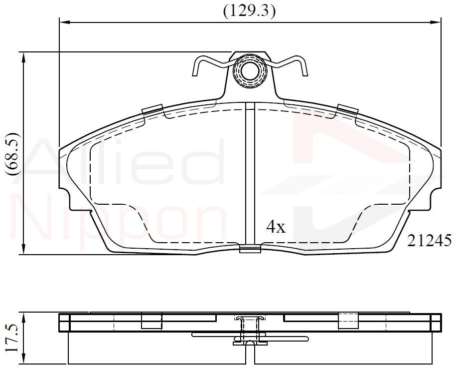 Тормозные колодки дисковые, комплект COMLINE ADB0256 5AH4F 21245; 5SP924 1424226400 изображение 0