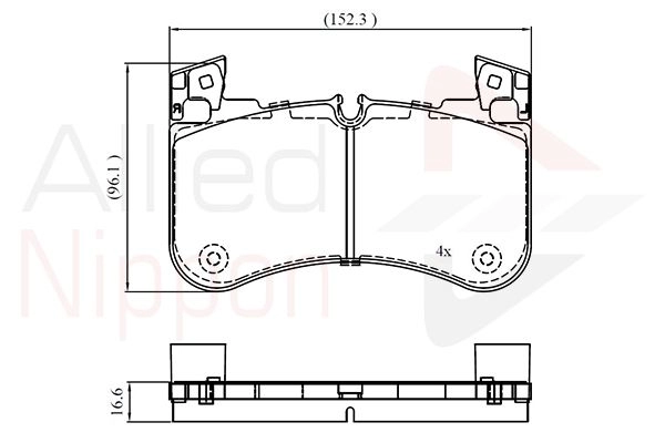 Тормозные колодки дисковые, комплект COMLINE JBE 1M 1439892740 ADB02840
