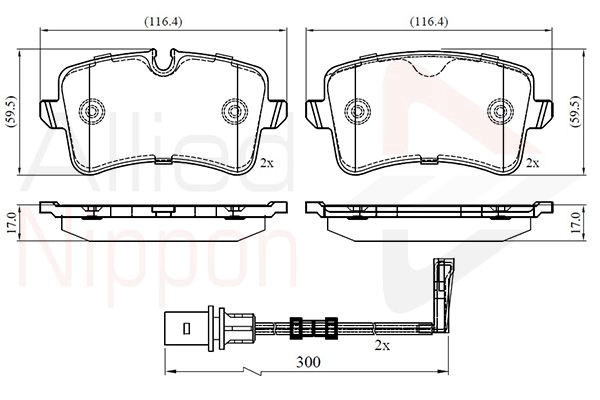 Тормозные колодки дисковые, комплект COMLINE 24606, 25214 ADB22391 NL92X8 1424228562 изображение 0