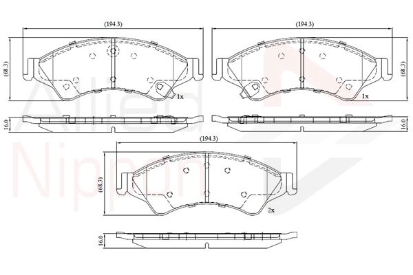 Тормозные колодки дисковые, комплект COMLINE ADB32275 1439892771 DH 4L5 изображение 0