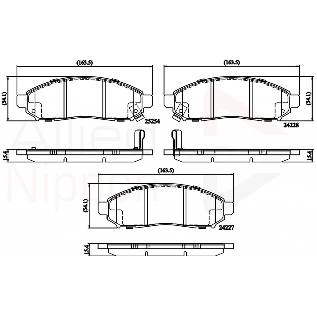 Тормозные колодки дисковые, комплект COMLINE SP5B51 24227, 24228, 25254 1194336938 ADB32336 изображение 0