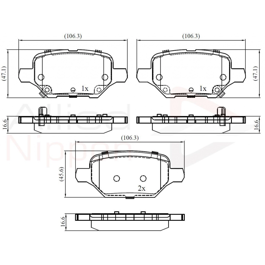 Тормозные колодки дисковые, комплект COMLINE 1439892779 ADB32436 SSOY 5W