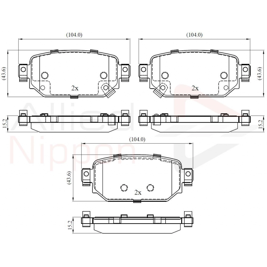 Тормозные колодки дисковые, комплект COMLINE 0GM PA ADB32442 1439892784 изображение 0