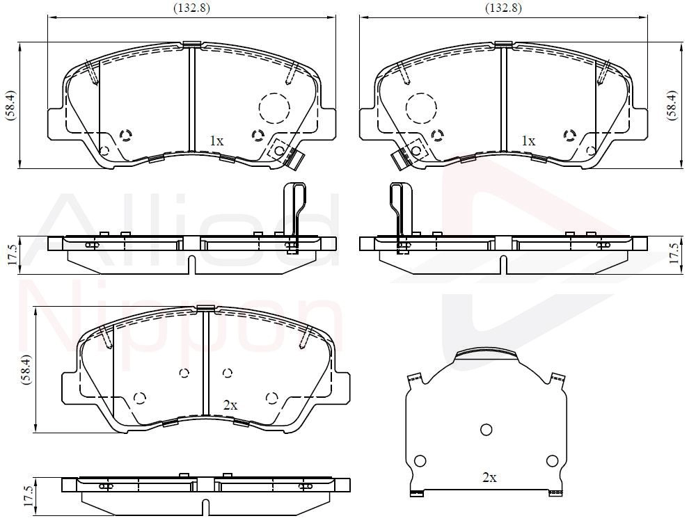 Тормозные колодки дисковые, комплект COMLINE ADB32493 1I KWMKS 1439892791