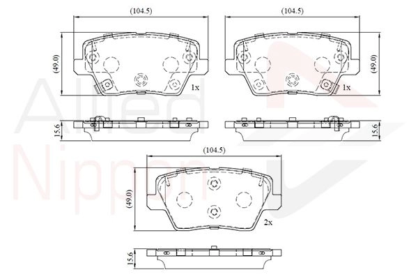 Тормозные колодки дисковые, комплект COMLINE ADB32772 1439892803 1ZYV W