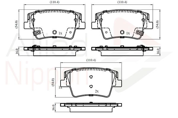 Тормозные колодки дисковые, комплект COMLINE 1439892808 B O09Q ADB32858 - Изображение 1