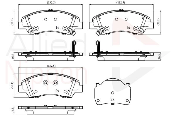 Тормозные колодки дисковые, комплект COMLINE T 3ML6 1439892811 ADB32866