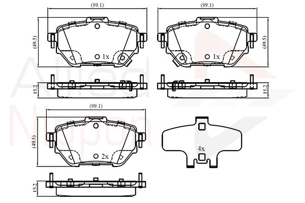 Тормозные колодки дисковые, комплект COMLINE ADB33073 1439892817 DHX XJ