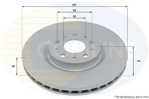 Тормозной диск COMLINE ADC2974V H 5DK6GY 1424236278 изображение 0
