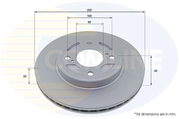 Тормозной диск COMLINE GY LGD ADC5019V 1424236394 изображение 0