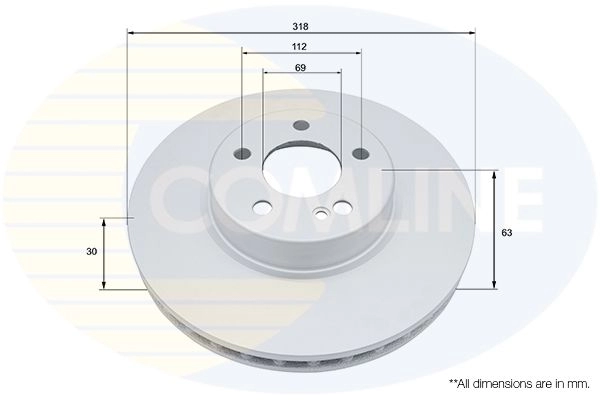 Тормозной диск COMLINE 02YI 1Y ADC5040V 1440998396