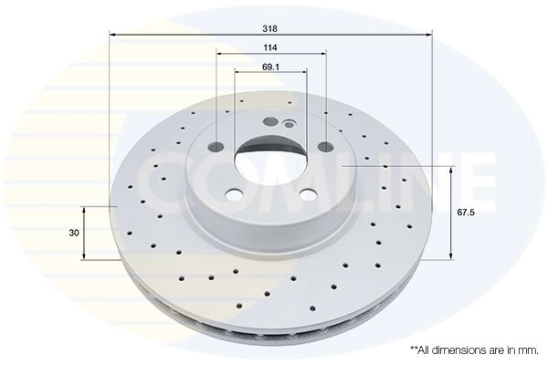 Тормозной диск COMLINE TBHO T ADC5096V 1440998441