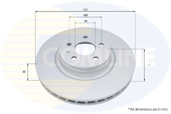 Тормозной диск COMLINE QDU 70W ADC5113V 1440998458