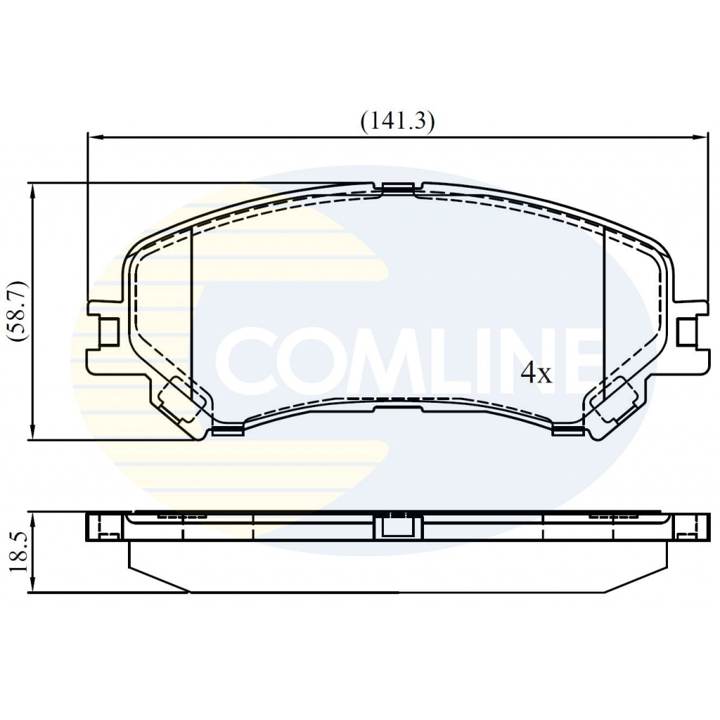 Тормозные колодки дисковые, комплект COMLINE 1439892834 HN NCV CBP02423