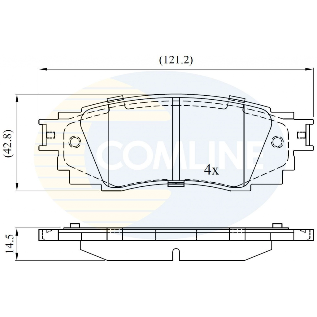 Тормозные колодки дисковые, комплект COMLINE 1439892836 8R Z2BV CBP02430