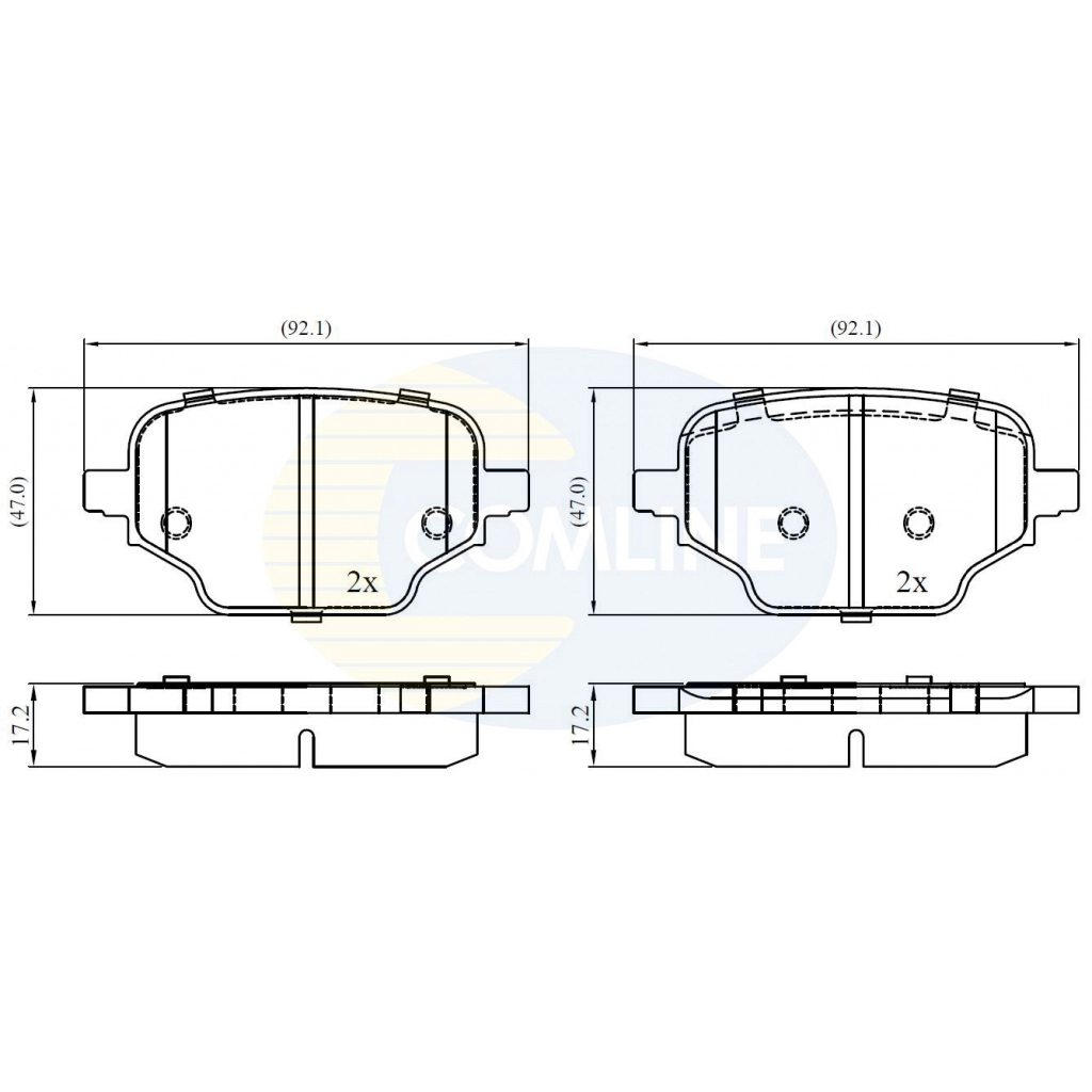 Тормозные колодки дисковые, комплект COMLINE 1439892842 LM WVC CBP02453 изображение 0