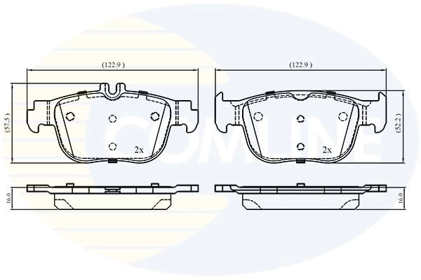 Тормозные колодки дисковые, комплект COMLINE 1439892879 0 FDRO CBP02868 - Изображение 1