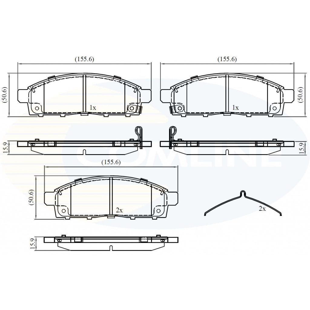 Тормозные колодки дисковые, комплект COMLINE CBP32378 LP387O 1424233102 25087;25088;25 089 изображение 0