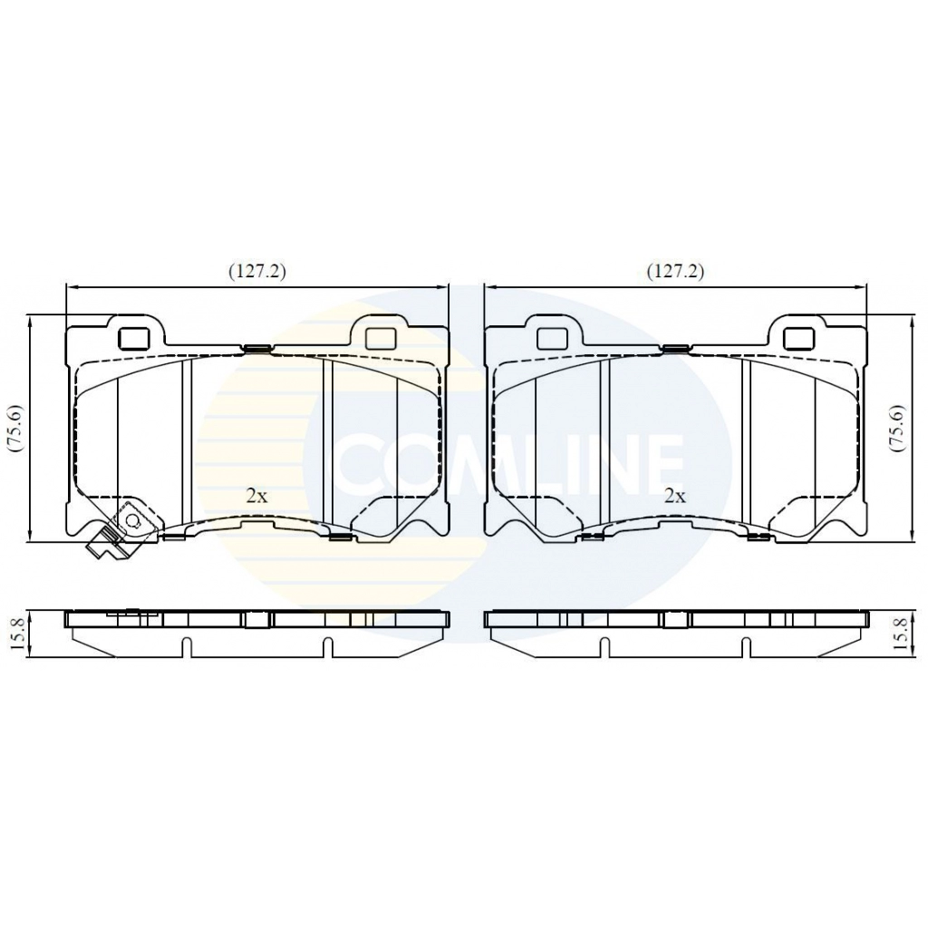 Тормозные колодки дисковые, комплект COMLINE CBP32428 1JQBQ F 1439892904 изображение 0