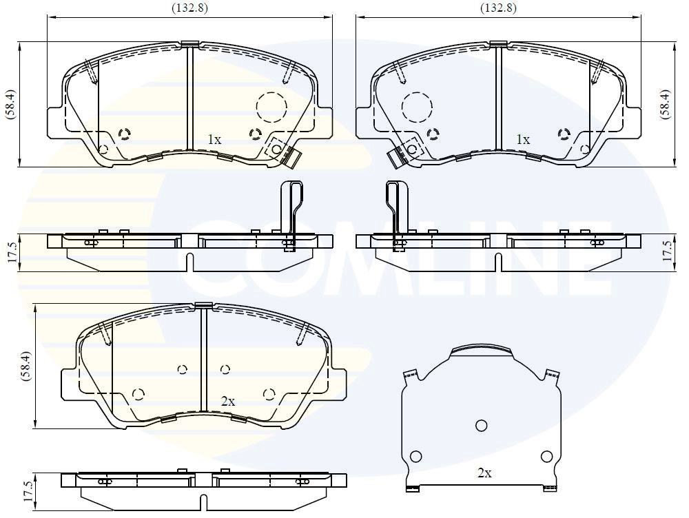 Тормозные колодки дисковые, комплект COMLINE CBP32493 1439892917 FZ3 71
