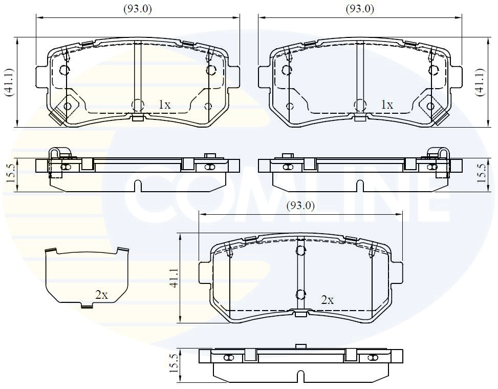 Тормозные колодки дисковые, комплект COMLINE 9 ZNE5R CBP32530 1439892920